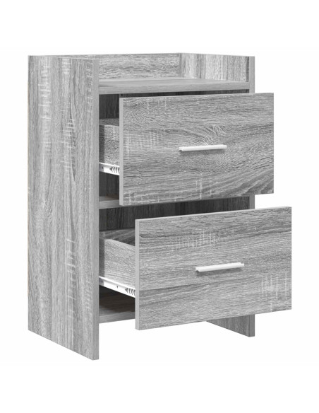 Comodini 2 pcs Sonoma grigio 40 x 30 x 60 cm