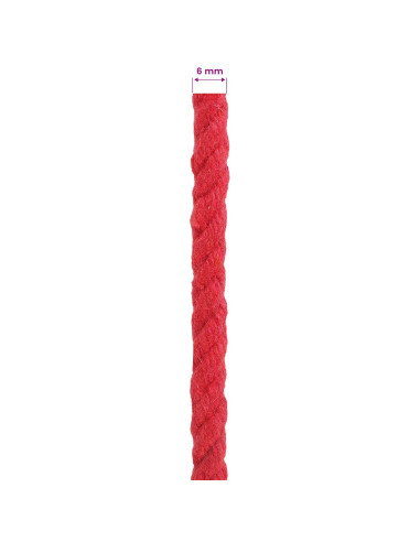 Corda Rosso 0,6 x 0,6 x 5000 cm Cotone
