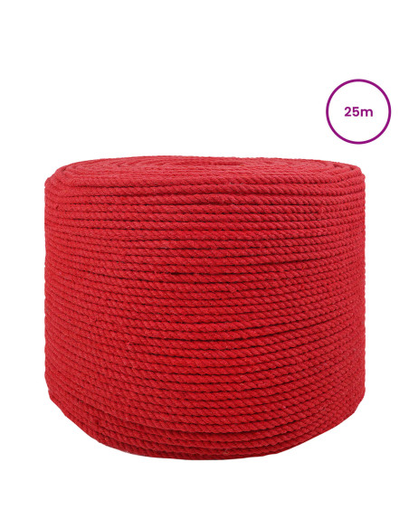 Corda Rosso 0,8 x 0,8 x 2500 cm Cotone