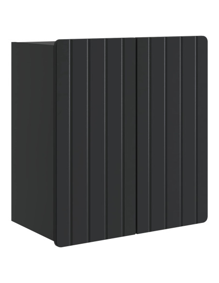 Mobiletto a muro Nero 59 x 31 x 64 cm Legno ingegnerizzato