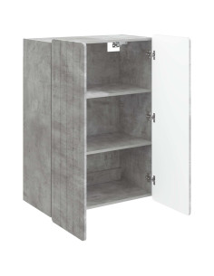 Mobiletto a muro Grigio Cemento 66 x 34,5 x 92 cm 2