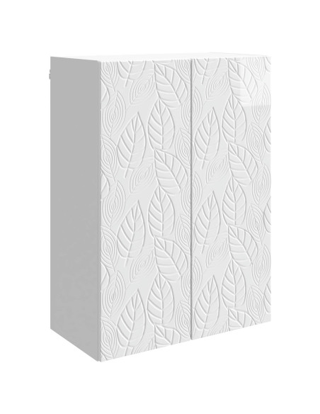 Mobiletto a muro Bianco Lucido 66 x 34,5 x 90 cm