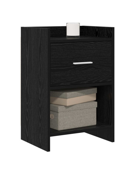 Comodini Rovere Nero 40 x 30 x 60 cm Legno ingegnerizzato