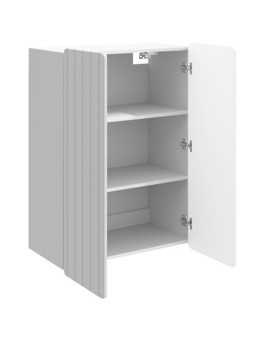 Mobiletto a muro Bianco Lucido 66 x 34,5 x 92 cm