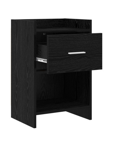 Comodini Rovere Nero 40 x 30 x 60 cm Legno ingegnerizzato