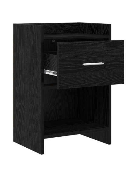 Comodini Rovere Nero 40 x 30 x 60 cm Legno ingegnerizzato