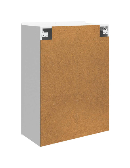 Mobiletto a muro Bianco Lucido 66 x 34,5 x 92 cm