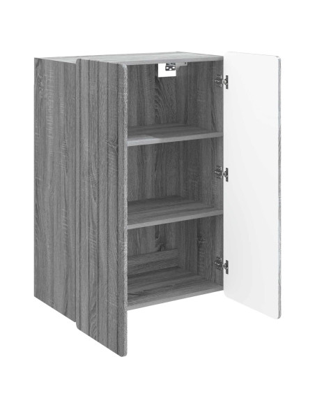 Mobiletto a muro Sonoma grigio 66 x 34,5 x 92 cm