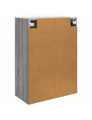 Mobiletto a muro Sonoma grigio 66 x 34,5 x 92 cm