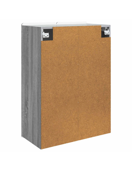 Mobiletto a muro Sonoma grigio 66 x 34,5 x 92 cm