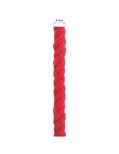Corda Rosso 0,8 x 0,8 x 50000 cm Cotone