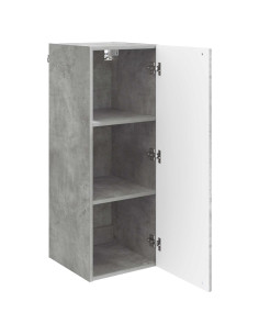 Mobiletto a muro Grigio Cemento 33 x 34,5 x 90 cm 2