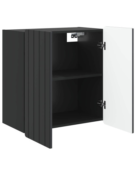 Mobiletto a muro Nero 59 x 31 x 64 cm Legno ingegnerizzato