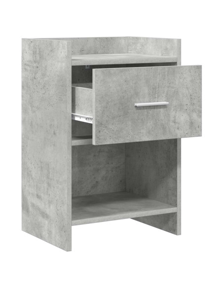Comodini Grigio Cemento 40 x 30 x 60 cm Legno ingegnerizzato