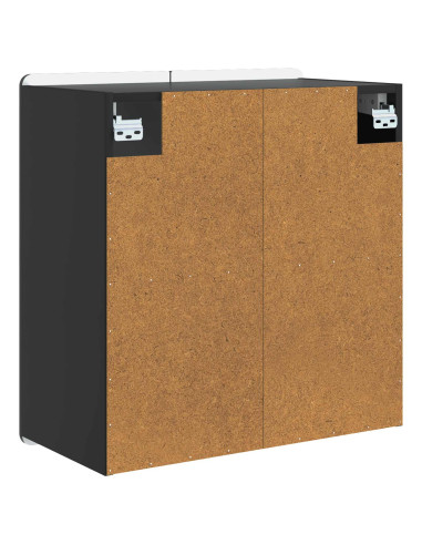 Mobiletto a muro Nero 59 x 31 x 64 cm Legno ingegnerizzato