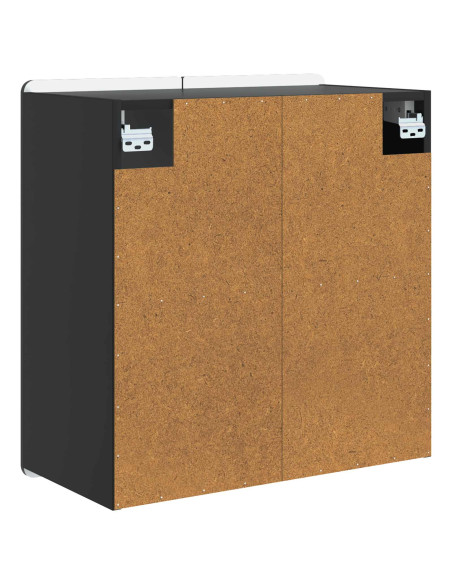 Mobiletto a muro Nero 59 x 31 x 64 cm Legno ingegnerizzato