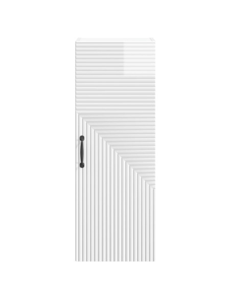 Mobiletto a muro Bianco Lucido 33 x 34,5 x 90 cm