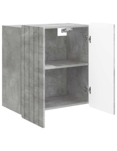 Mobiletto a muro Grigio Cemento 59 x 31 x 64 cm 2
