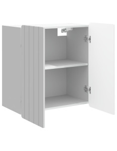Mobiletto a muro Bianco Lucido 59 x 31 x 64 cm 2