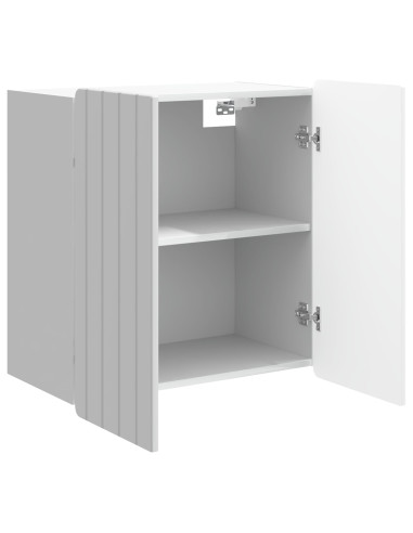 Mobiletto a muro Bianco Lucido 59 x 31 x 64 cm