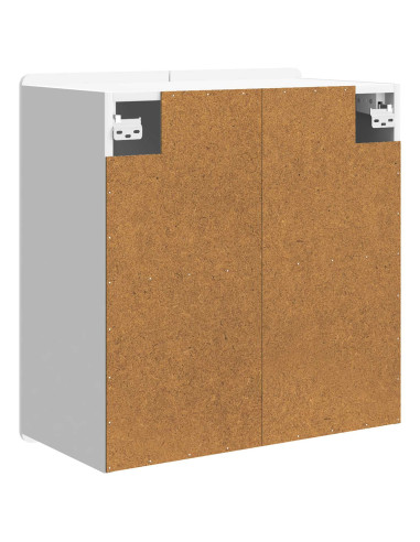 Mobiletto a muro Bianco Lucido 59 x 31 x 64 cm