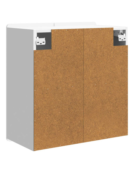 Mobiletto a muro Bianco Lucido 59 x 31 x 64 cm