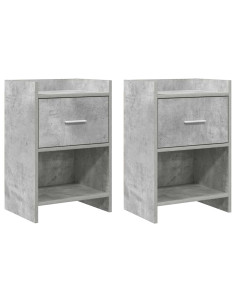 Comodini 2 pcs Grigio Cemento 40 x 30 x 60 cm