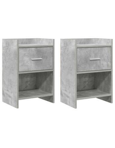 Comodini 2 pcs Grigio Cemento 40 x 30 x 60 cm