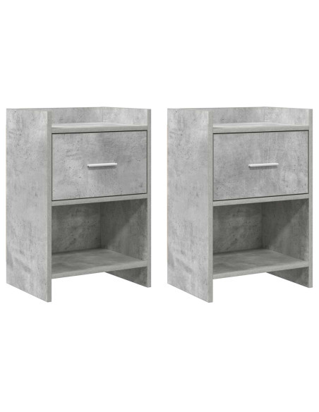 Comodini 2 pcs Grigio Cemento 40 x 30 x 60 cm