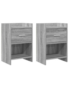 Comodini 2 pcs Sonoma grigio 40 x 30 x 60 cm