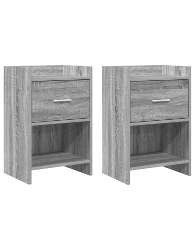Comodini 2 pcs Sonoma grigio 40 x 30 x 60 cm