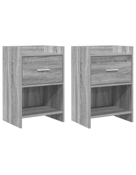 Comodini 2 pcs Sonoma grigio 40 x 30 x 60 cm