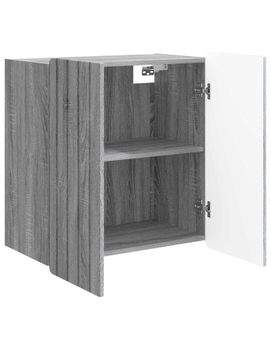Mobiletto a muro Sonoma grigio 59 x 31 x 64 cm