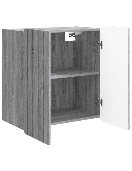 Mobiletto a muro Sonoma grigio 59 x 31 x 64 cm