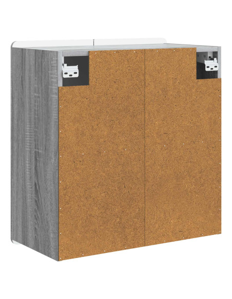 Mobiletto a muro Sonoma grigio 59 x 31 x 64 cm