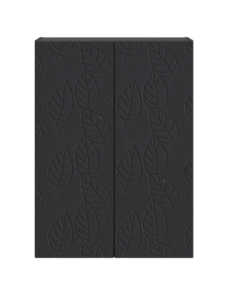 Mobiletto a muro Nero 66 x 34,5 x 90 cm Legno ingegnerizzato