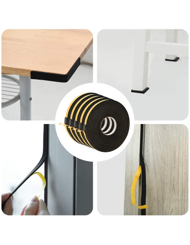 Nastro adesivo in schiuma 5 pcs Nero 20mm x 10m Schiuma CR