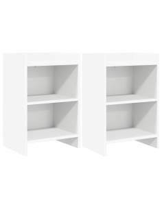 Comodini 2 pcs Bianco 40 x 30 x 60 cm Legno ingegnerizzato
