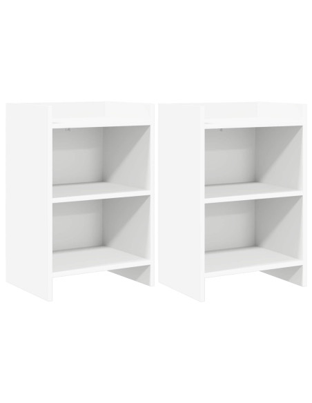Comodini 2 pcs Bianco 40 x 30 x 60 cm Legno ingegnerizzato