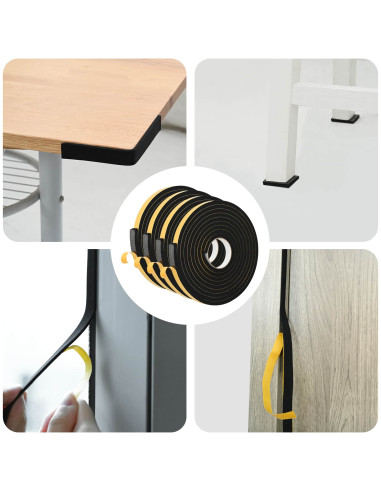 Nastro adesivo in schiuma 4 pcs Nero 20mm x 5m Schiuma CR