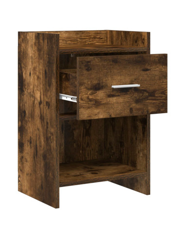 Comodini 2 pcs Rovere Fumo 40 x 30 x 60 cm Legno ingegnerizzato