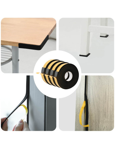 Nastro adesivo in schiuma 4 pcs Nero 30mm x 5m Schiuma CR