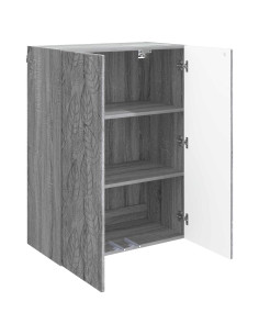 Mobiletto a muro Sonoma grigio 66 x 34,5 x 90 cm 2