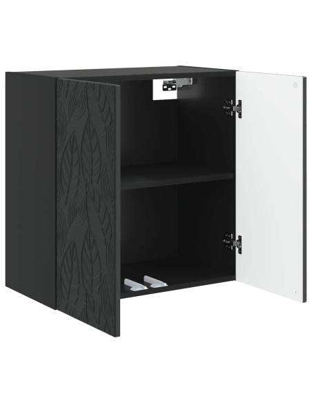 Mobiletto a muro Nero 59 x 31 x 60 cm Legno ingegnerizzato