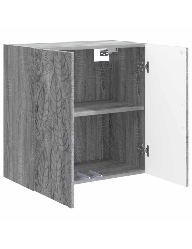 Mobiletto a muro Sonoma grigio 59 x 31 x 60 cm