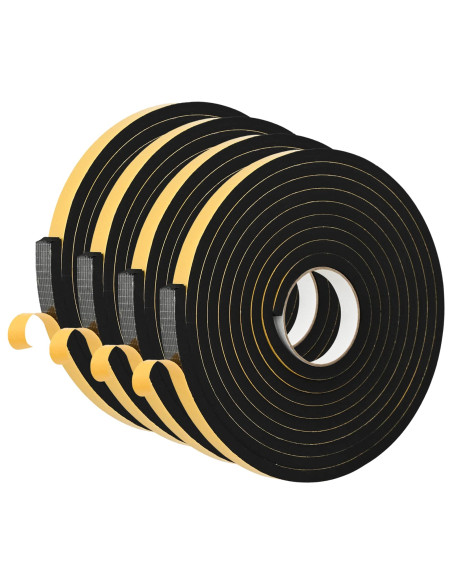 Nastro adesivo in schiuma 4 pcs Nero 20mm x 5m Schiuma CR