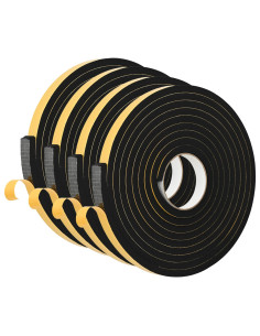 Nastro adesivo in schiuma 4 pcs Nero 20mm x 5m Schiuma CR 2
