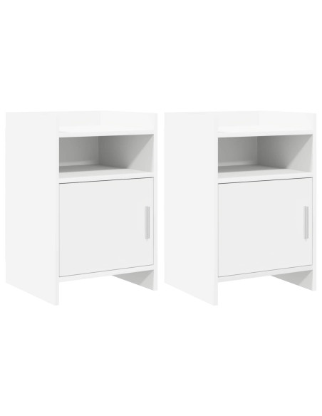 Comodini 2 pcs Bianco 40 x 36 x 60 cm Legno ingegnerizzato