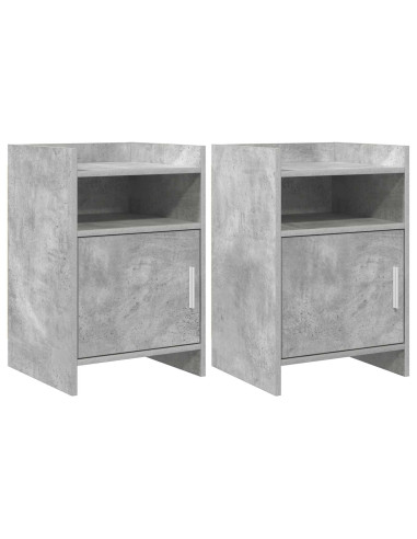 Comodini 2 pcs Grigio Cemento 40 x 36 x 60 cm