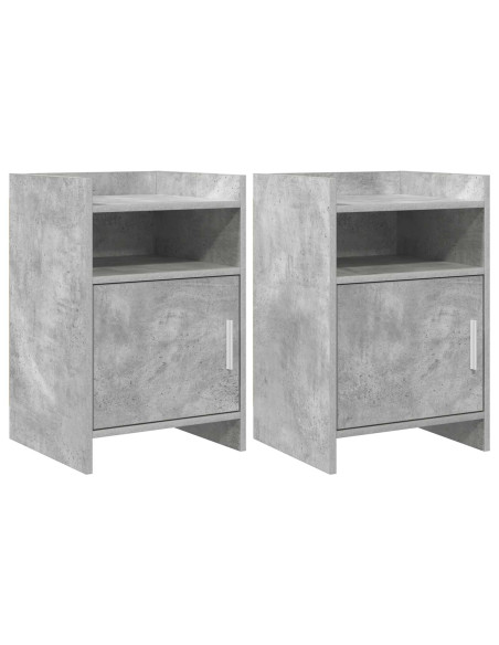 Comodini 2 pcs Grigio Cemento 40 x 36 x 60 cm
